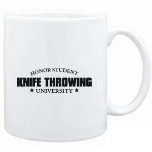  Mug White  Honor Student Knife Throwing University 