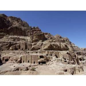 Nabatean Tombs, Petra, Unesco World Heritage Site, Jordan, Middle East 
