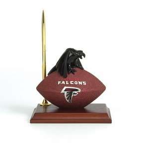  Atlanta Falcons Mascot Desk Pen & Clock Set: Sports 