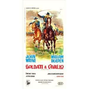 The Horse Soldiers Poster Italian 13x28 John Wayne William Holden Hoot 