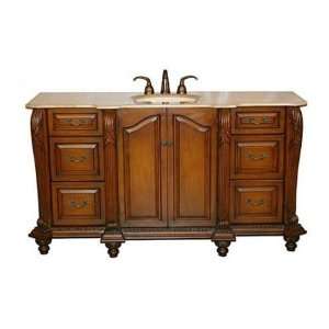  HYP 3306 T UIC 64 64 Single Sink Cabinet Travertine Top 