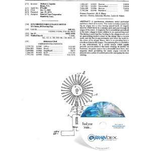    NEW Patent CD for SYNCHRONOUS RELUCTANCE MOTOR 