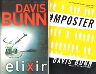   of 2 NEW Christian Suspense Fiction Elixir + Imposter   T. Davis Bunn