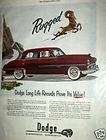 1952 Dodge, Saturday Evening Post,magaz​ine ad,cool gift