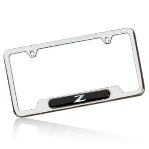  Nissan 370Z Logo Brushed Stainless Steel License Frame 
