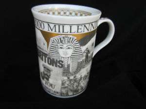 MILLENNIUM Coffee Mug Cup Britons King Tuts Tomb Gold  