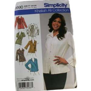 Simplicity 3990 Pattern Misses Shirts with Front Variations Size FF 