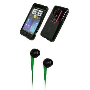   + Green 3.5mm Stereo Headphones for Sprint HTC EVO 3D Electronics