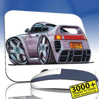 KOOLART 0049 Porsche 959 Personalised Fabric Mousemat  