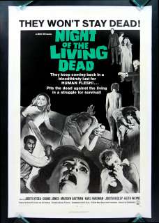 NIGHT OF THE LIVING DEAD * ZOMBIE MOVIE POSTER 1968  
