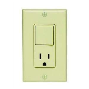  Leviton 5678 I Combination Switch/Outlet Ivory with 