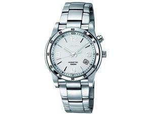      Seiko SKA499 Stainless Steel Kinetic Date Silver Tone Dial
