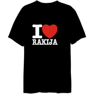Love Rakija Drinks Mens T Shirt Black  
