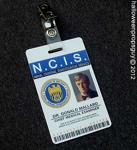 NCIS Chief Medical Examiner Donald Mallard Ducky PVC ID Card Badge 