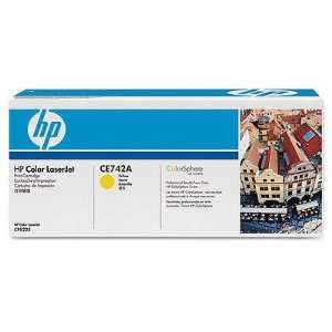   HP Part # CE742A OEM Yellow Toner Cartridge   7,300 Pages Electronics