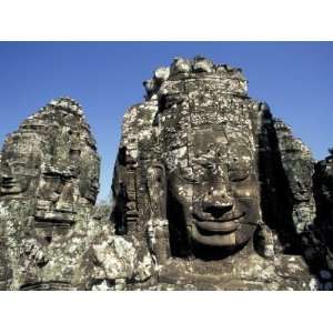  Enigmatic and Carved Heads of the Bayon, Angkor Thom, Siem 