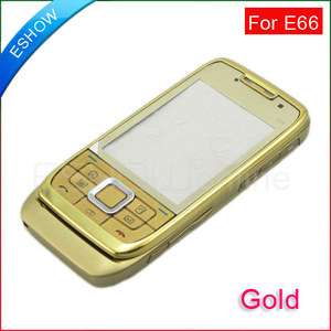 A0623G New Gold Full Housing Cover+Keypad for Nokia E66  