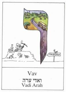 Hebrew Letter VAV as Vadi Arah   Postcard  