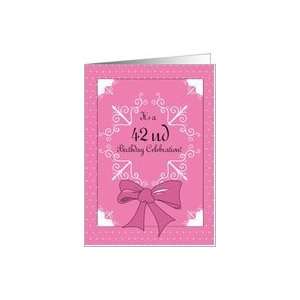  42nd Birthday Invitation, Pink for Her Card: Toys & Games