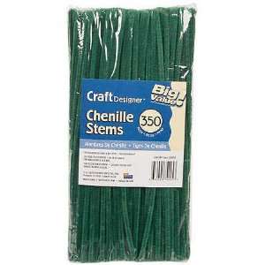  6mm Christmas Green Chenille Stems 1050 Total (3 bags of 