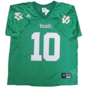  Mens Notre Dame Fighting Irish #10 Kelly Green Replica 