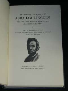 THE COLLECTED WORKS of ABRAHAM LINCOLN 9 HC Vols Rutgers University 