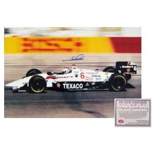  Mario Andretti Autographed   Indy Car Shot   16x20 