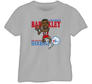 Charles Barkley Retro Basketball Caricature T Shirt  