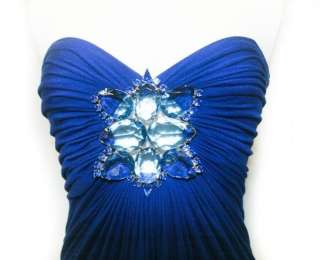 NWT SKY Brand Swarovski Crystals Fedra Blue Cleavage Top S M L  