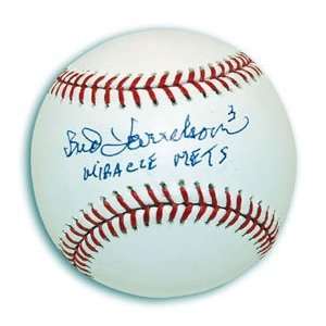 Bud Harrelson Signed Major League Baseball   Miracle Mets:  