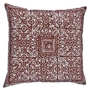  Throw Pillow 18 Brown Block Print  Insert Included