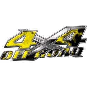 4x4 Offroad Decals Inferno Yellow   2.25 h x 6 w   REFLECTIVE