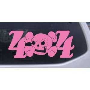 Skull 4X4 Off Road Car Window Wall Laptop Decal Sticker    Pink 16in X 