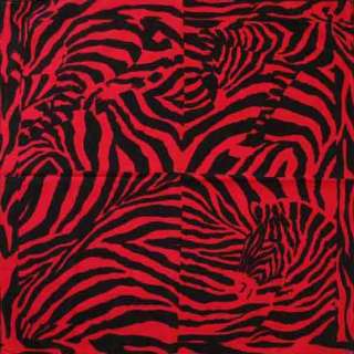 80s Heavy Metal Glam Rock Zebra Print Poison Bandana RED  