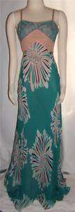 CATHERINE MALANDRINO Floral Silk Dress Size 10 $799  