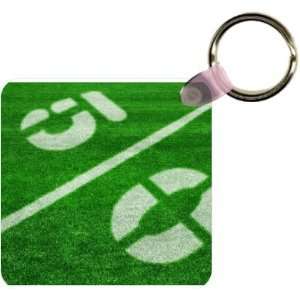  50 Yard Line Football Field Art Key Chain   Ideal Gift for 