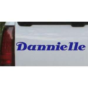 Blue 50in X 6.7in    Dannielle Name Decal Car Window Wall Laptop Decal 