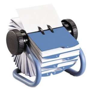   Open Rotary Business Card File with 24 Guides, Blue: Camera & Photo