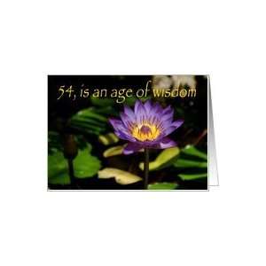  54th Birthday, Lotus flower Card: Toys & Games