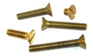 910) Assorted Brass 12 24 Flat head Machine Screws #12  