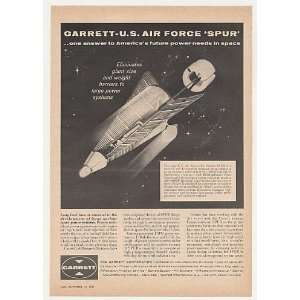  1961 Garrett US Air Force SPUR Nuclear Space Power Print 