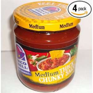 Taco Bell Thickn Chunky Medium Salsa, 16 oz Jar (Pack of 4)  