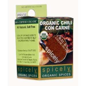 Spicely 100% Certified Organic and Certified Gluten Free, Chili Con 