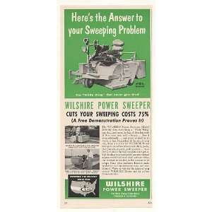  1952 Wilshire Model 1000 M Power Sweeper Print Ad: Home 