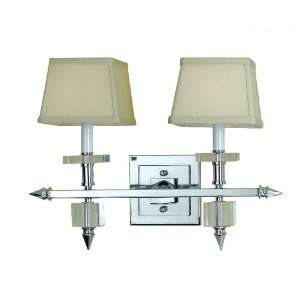  AF Lighting 6765 2W Crystal / Chrome Cluny Transitional 2 