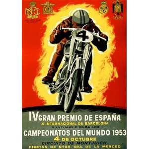  MOTORCYCLE RACE BIKE GRAND PRIX 1953 CAMPEONATOS DEL MUNDO 