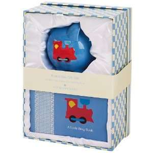    Elegant Baby Choo Choo Piggy Bank And Brag Book Gift Set: Baby