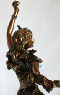 Exquisite MERMAID HOLDING PEARL STATUE Sculpture Bronze  