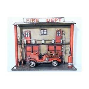  Fire House wall hanging w/truck: Sports & Outdoors