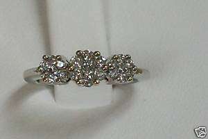 14K White Gold Round Diamond Engagement Ring!  